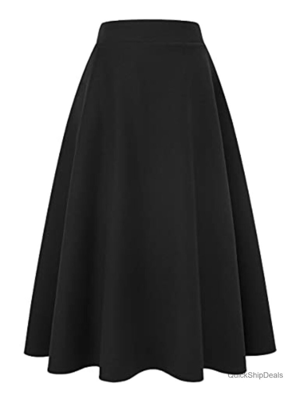 Wool Plaid A-Line Pleated Tartan Maxi Skirt Elastic Waist